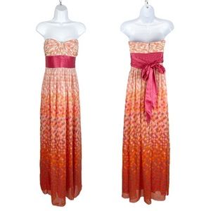BCBGMaxAzria Strapless Gown Maxi Evening Dress
